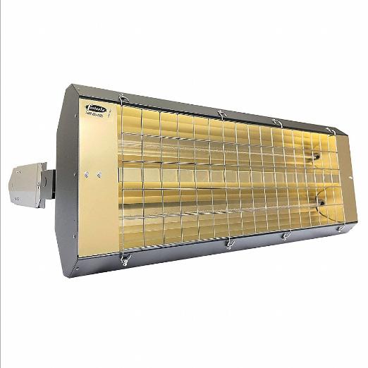 Infrared Quartz Electric Heater, 7300W Output, 480 V AC, 1-Phase, Hardwired
