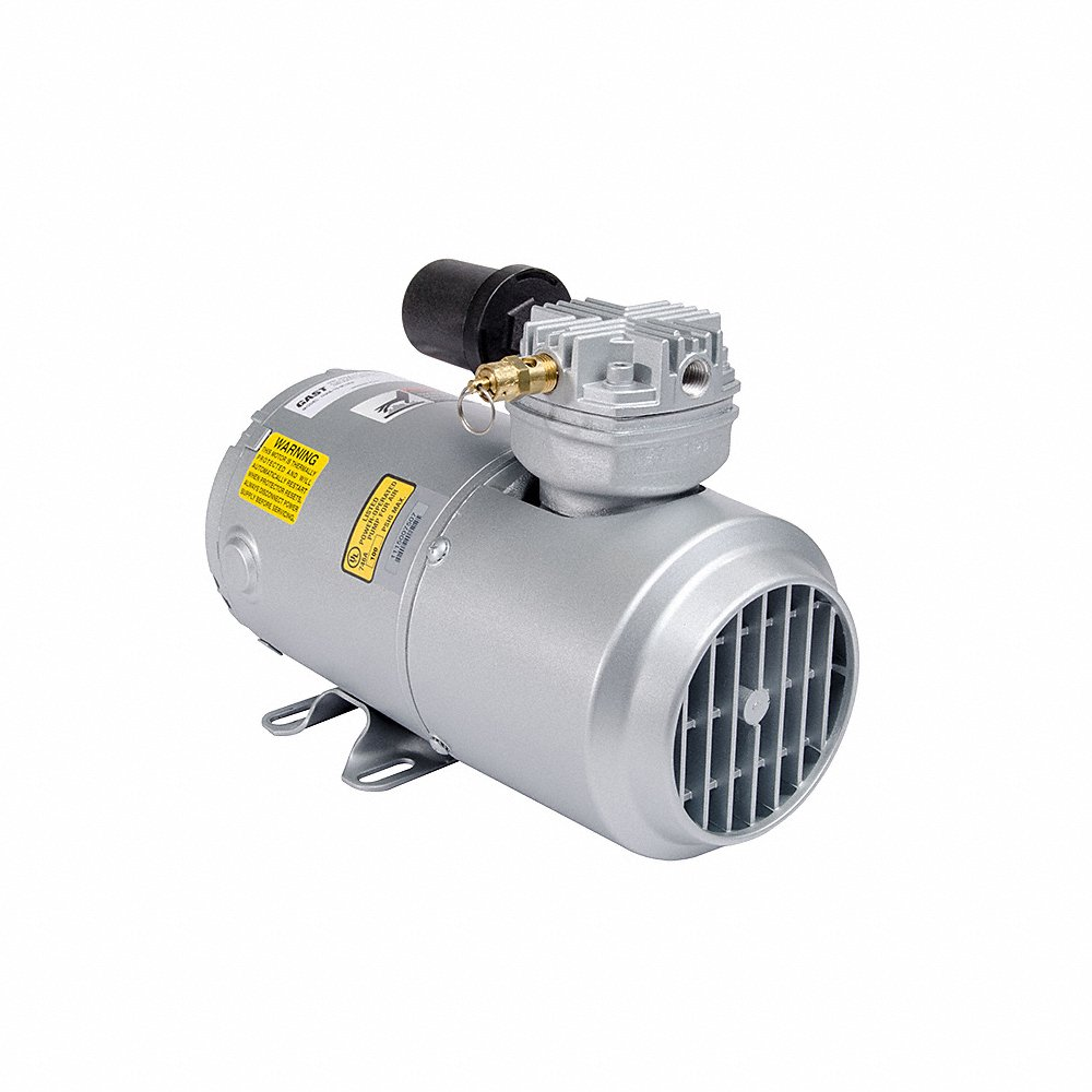 GAST 2HAH-10-M200X Piston Air Compressor, 0.25 hp, 1 Phase, 115VAC, 100 psi Max Continuous Pressure | CP6HRR 33K639