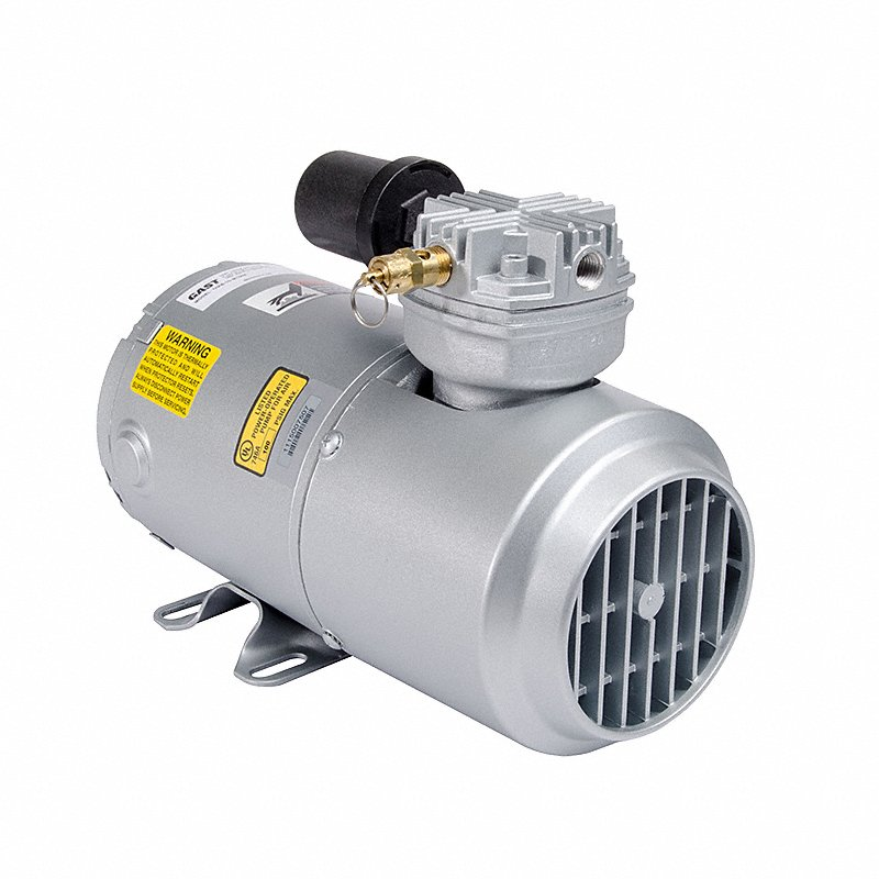 GAST 2HAH-19C-M322A Piston Air Compressor, 0.42 hp, 1 Phase, 12V DC, 100 psi Max Continuous Pressure, 1.7 cfm | CP6HRW 33K779