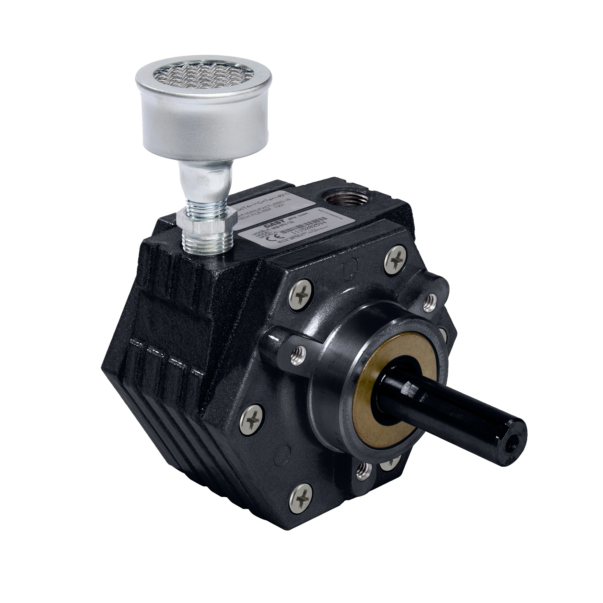 GAST 4AM-NRV-130NLP Air Motor, 1.05 HP, 5.6 Bar Max Pressure, 2000 rpm, 3/8 Inch NPT Port Size | DZ2MRX