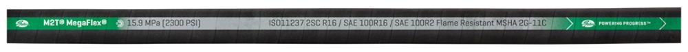 Wire Braid Slange, 1.25 tommer I.D, 1.67 tommer O.D, 2300 PSI, sort