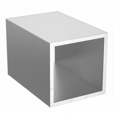 Aluminum Square Tube 6061, 6 Inch Overall Length