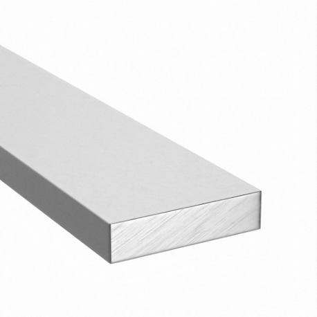 Flat Bar Stock, 6063, 3/4 Inch x 8 ft Nominal Size, 0.125 Inch Thick, T52, Extruded