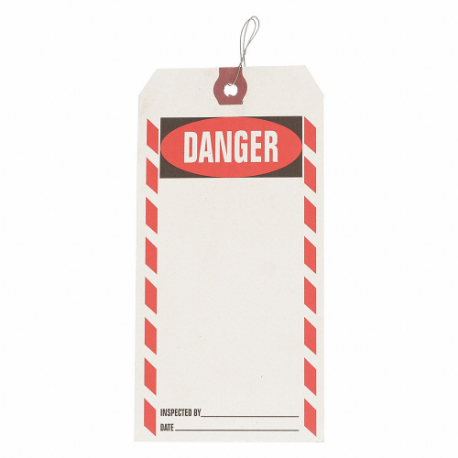 GRAINGER 1HAB8 Tag, Danger, 3 1/8 Inch Width, 6 1/4 Inch Height, Black/Red, Rectangle, Paper, 1000 PK | CP9XNR