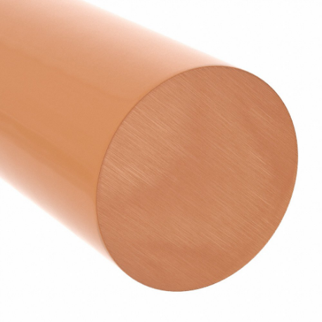 Plastic Rod, 6 Ft Plastic Length, Amber, Opaque, 17000 Psi Tensile Strength, 0.5 Ft-Lb/In