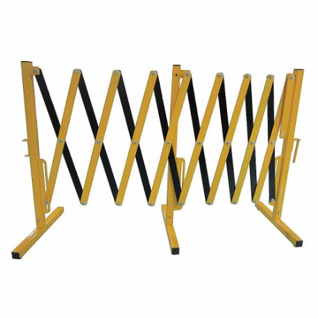 CollaPSIble Barricade, 181 Inch Overall Length, 37.5 Inch Overall Height, Yellow/Black