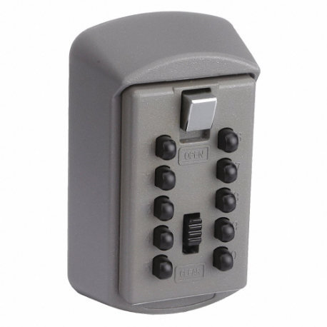 Caja de Seguridad, Superficie, Botón Pulsador, Capacidad para 2 Teclas, Aleación de Zinc