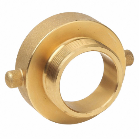GRAINGER 3LZ43 Fire Hose Adapter, 2 Inch Compatible Pipe Size, NST x NPSH, Straight, Brass, Pin Lug | CP9KUF