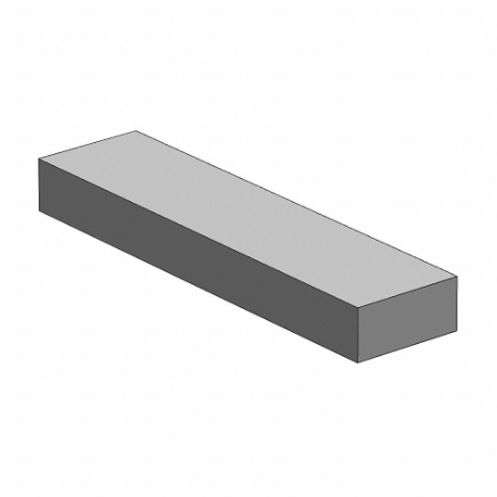 Barra rettangolare in acciaio al carbonio, spessore 0.25 pollici, dimensione nominale 7/8 pollici x 24 pollici