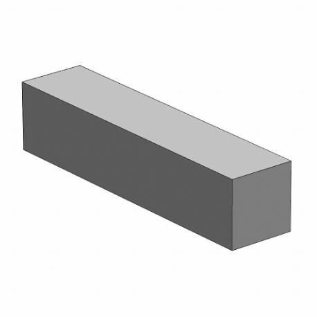 Carbon Steel Square Bar, 4 Inch Thick, -0.005 In, 4 Inch X 12 Inch Nominal Size