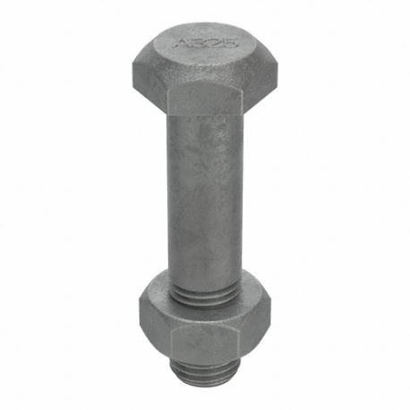 Structural Bolt, Steel, A325 Type 1, Hot Dipped Galvanized, 1 1/4 Inch Size-7 Thread Size