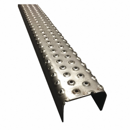 Anti-Slip Ladder Rung, Perforated, Carbon Steel, 48 Inch Overall Length, 13 Gauge