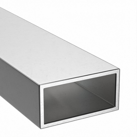 Stainless Steel Rectangle Tube 304, 24 Inch Length, 1 1/2 Inch Width, 1/2 Inch Height