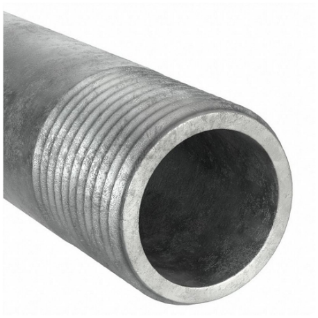 Nipple, Galvanized Steel, 3/4 Inch Nominal Pipe Size, 126 Inch Overall Length