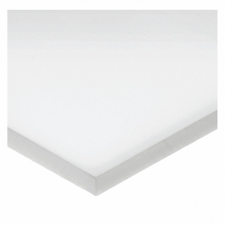 Material rectangular, plástico de 0.03125 pulgadas de grosor, 1 1/2 pulgadas de ancho x 12 pulgadas de largo, blanco