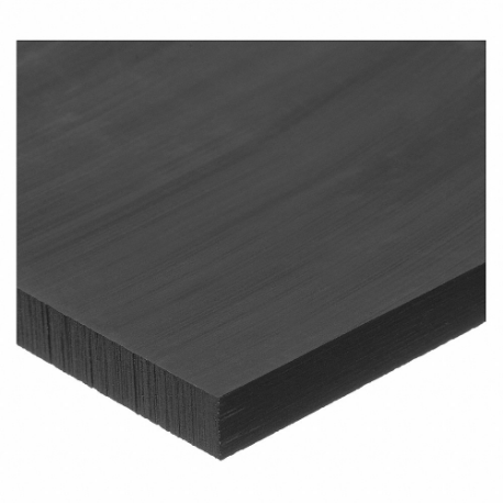 Plastic Sheet, 0.625 Inch Thick, 24 Inch W x 24 Inch L, Black, 9, 600 psi Tensile Strength