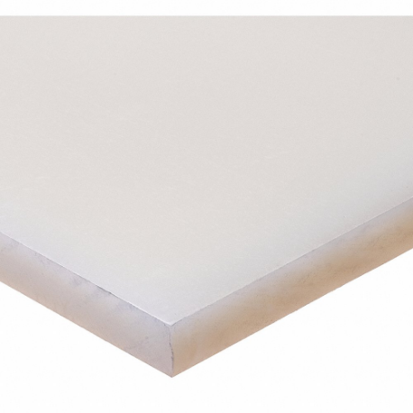 Material rectangular, plástico de 0.5 pulgadas de grosor, 2 pulgadas de ancho x 12 pulgadas de largo, blanco, semitransparente