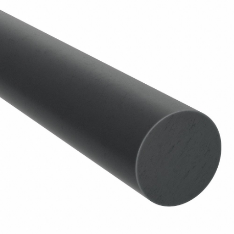 Polyurethane Rod, Standard, 1 3/4 Inch Dia, 12 Inch Length, 80A, Black, Opaque