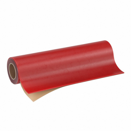 Silicone Roll, 36 Inch X 40 Ft, 30A, Silicone Adhesive Backed, Red, Smooth