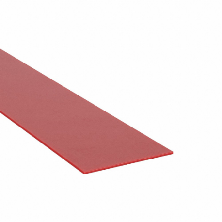 Silicone Strip, 6 Inch X 36 Inch, 1.5 mm Thick, 50A, Plain Backing, Red, Smooth