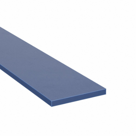 Silicone Strip, 6 Inch X 36 Inch, 0.25 Inch Thickness, 60A, Plain Backing, Blue, Smooth