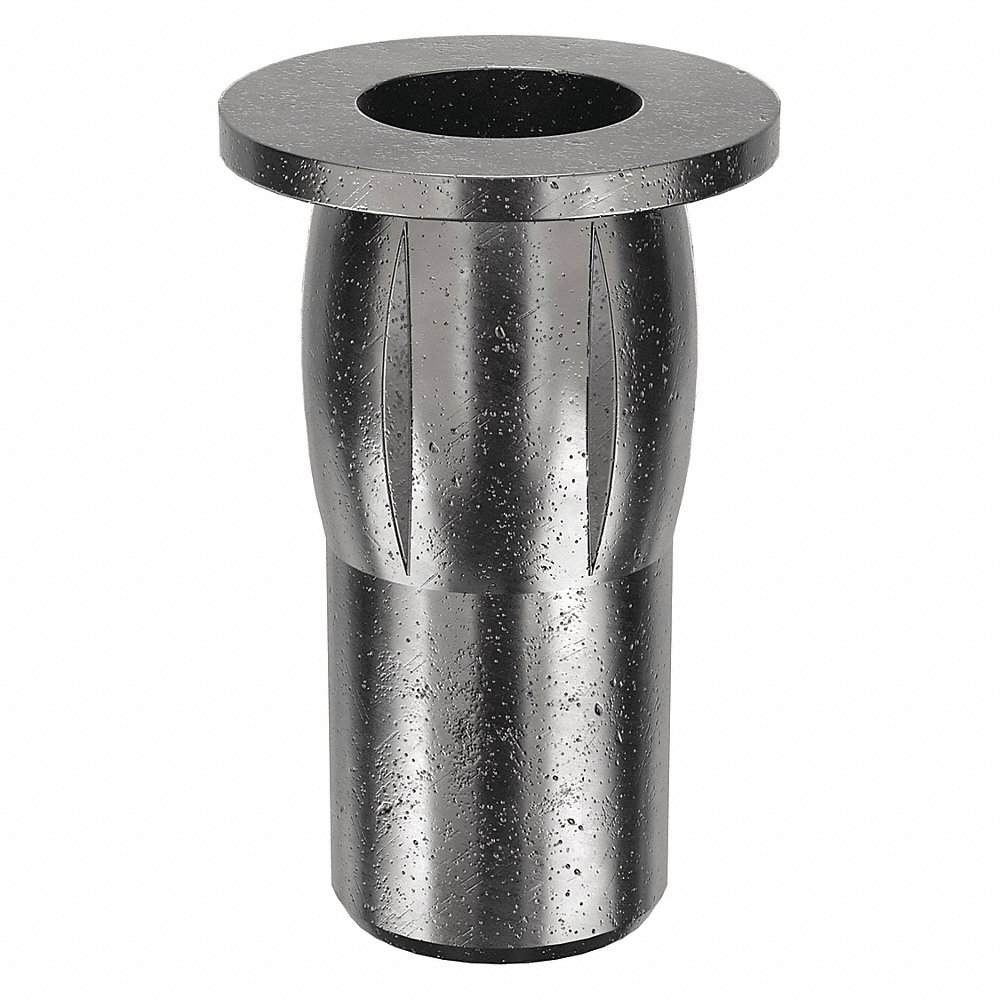 Rivet Nut, M8x1.25 Thread Size, Steel, 28.95 mm Lg., 0.5 mm To 7.1 mm Grip Rng, 5 Pk