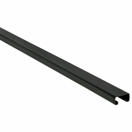 Strut Channel - Solid Wall, Steel, Painted, 14 ga Gauge, 4 ft Overall Length, Black