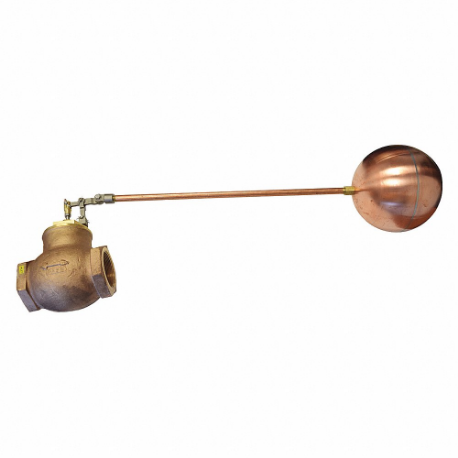 Válvula de flotador de globo con salida roscada, montaje en tubo, tamaño de 3 pulgadas, NPT, válvula de bronce