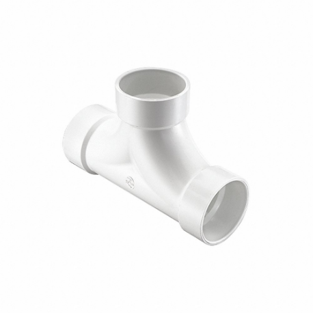 Two-Way Cleanout Tee, Schedule DWV, 4 Inch x 4 Inch x 4 Inch Size Fitting Pipe Size, White