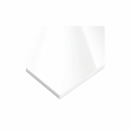 Rectangle Stock, 0.125 Inch Thick, 2 Inch Width X 48 Inch L, White, Opaque