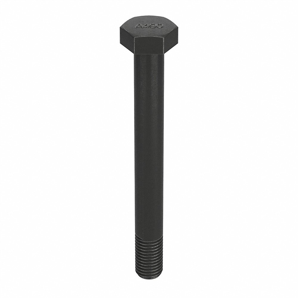 Hex Structural Bolt 1 8 Inch Length Carbon Steel, 5PK