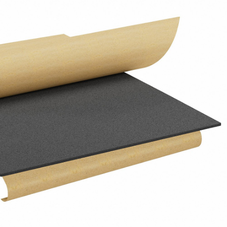 Polyurethane Sheet, Deformation-Resistant, 24 x 54 Inch Size, 1/4 Inch Thickness, Black