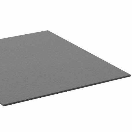 Silicone Sheet, Food, 12 x 24 Inch Size, 3/8 Inch Thickness, Gray, Closed Cell, Plain