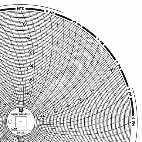 Circular Paper Chart, 8 Inch Chart Dia, 60 Pack