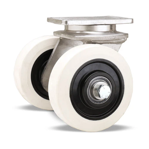 Dual Wheel Swivel Caster, 4 x 1-3/8 Inch, 520 lb at 3 mph, Ultratherm, 3/4 Inch Bearing