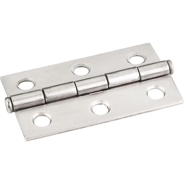 Stainless Steel 2-1/2 Inch x 1-1/2 Inch Single Half Swaged Butt Hinge