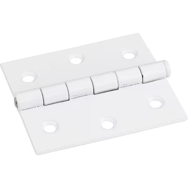 Bright Nickel 3 Inch x 2-3/4 Inch Single Full Swaged Butt Hinge