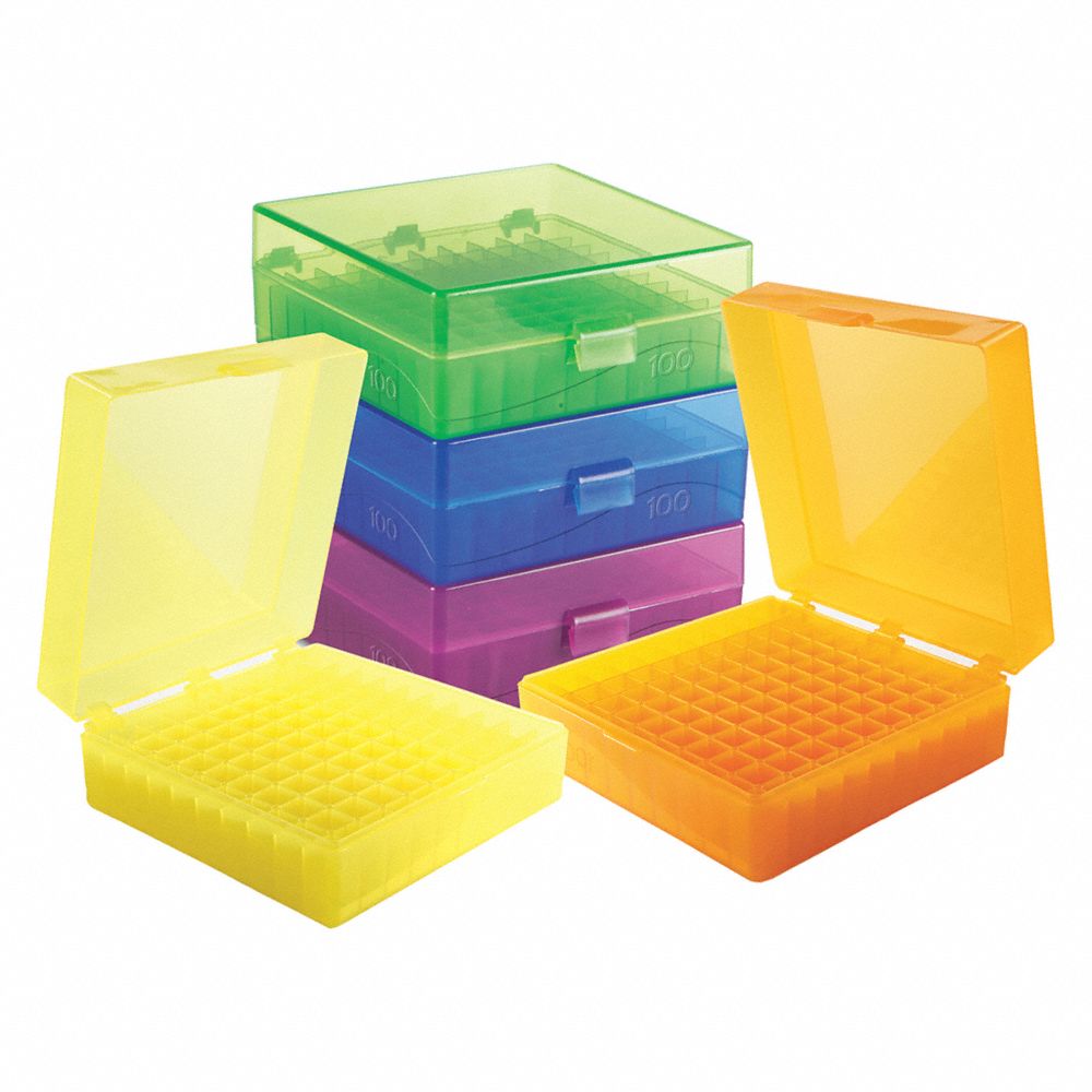 Rektangulær opbevaringsboks, holder rør, hætteglas, 2-13/64 x 6 x 6 tommer størrelse