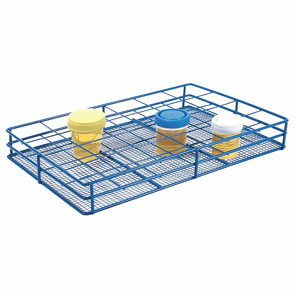 HEATHROW SCIENTIFIC HS120091 Test Tube Rack Epoxy-Coated Steel Blue | AH2BFG 24EN41