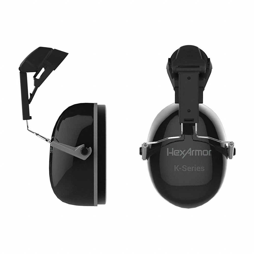 K1C Earmuffs, Hard Hat-Mounted Earmuff, Passive, 22 dB NRR, Foam, Black