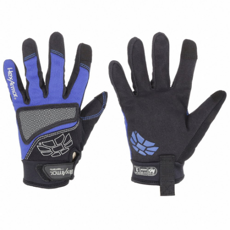 Mechanics Gloves, 2XS, Mechanics Glove, ANSI Cut Level A6, Palm and Knuckles, 1 Pair