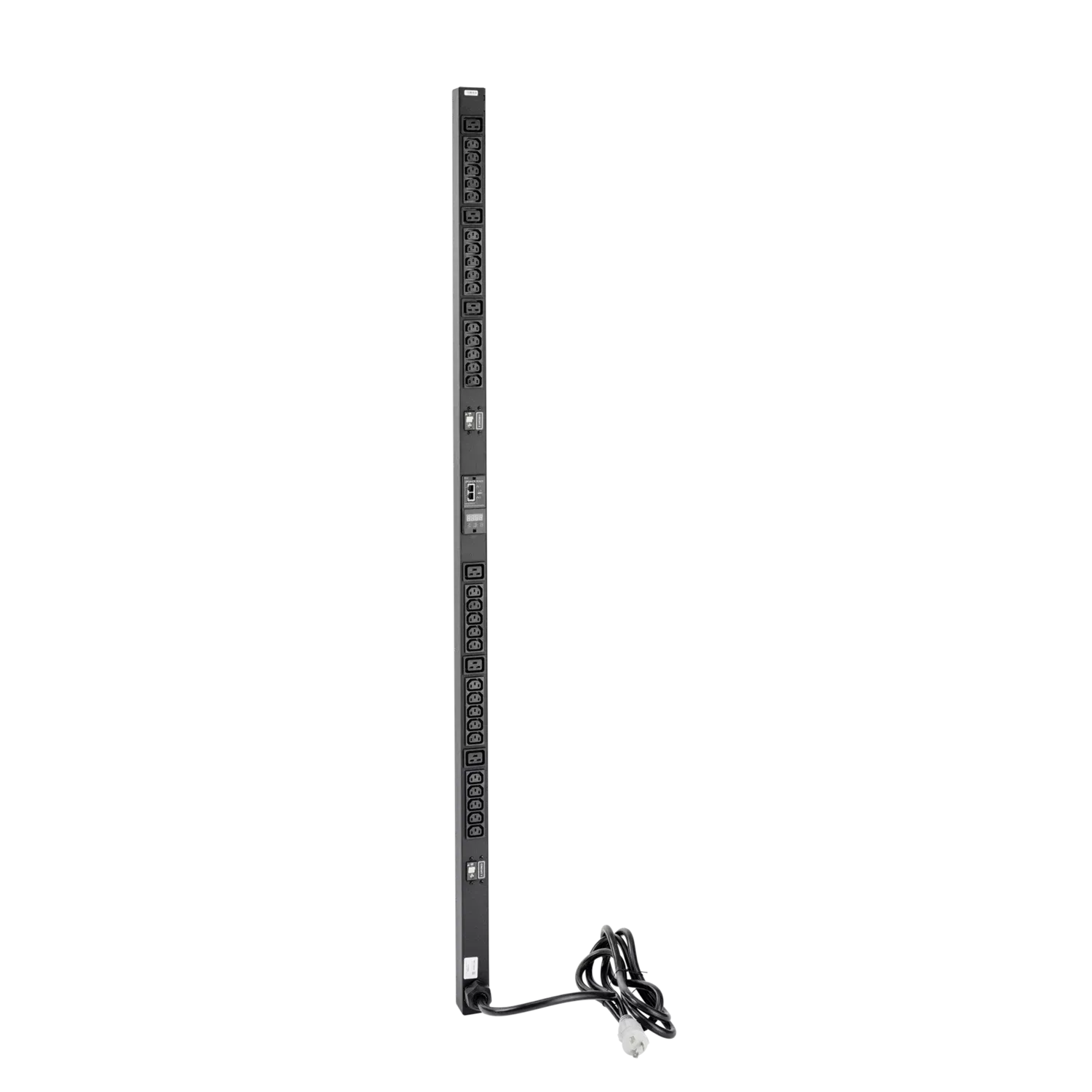 HOFFMAN DP1E2663030MT Power Distribution Unit, 66 Inch Length, Black, Steel, 30 Receptacles, 30A | CH8HWP