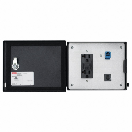 Data Interface Port, Stainless Steel Cover, 120V Gfci Receptacle/Rj45