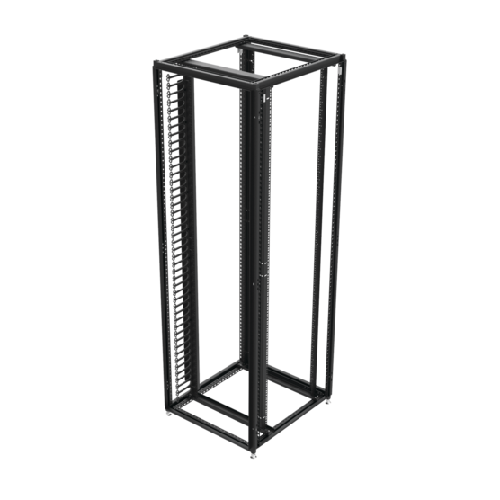 Vertical Cable Manager, 79.03 x 4.30 Inch Size, Black, Steel