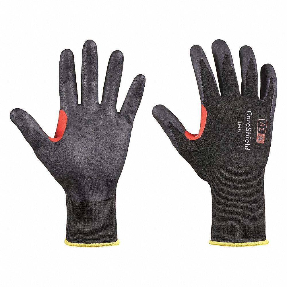 Cut Resistant Glove, XS, Smooth Finish, Foam Nitrile Coating, Nylon