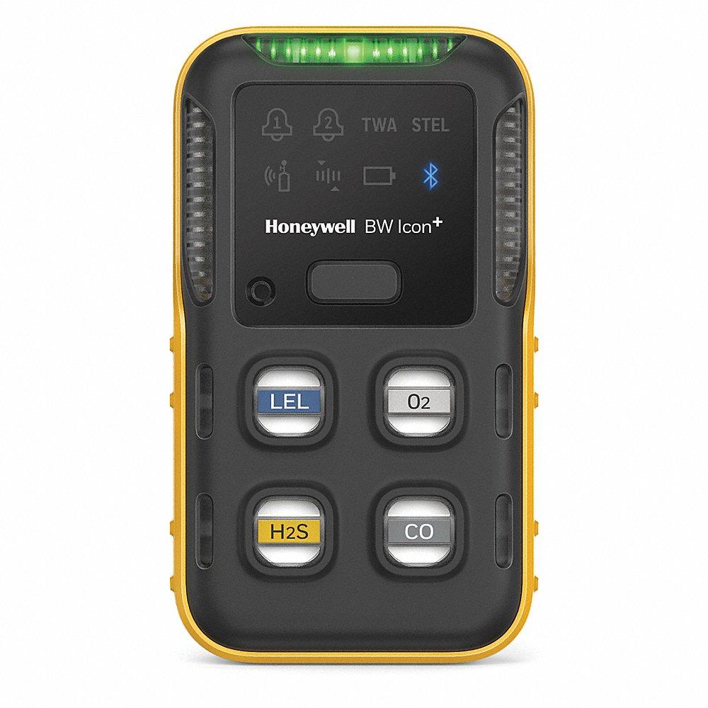 Serviceable Multi-Gas Detector, Sulfur Dioxide, SO2, H2S 0 to 200 ppm, Yellow, Adj