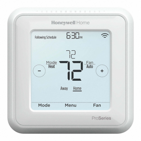 Low Voltage Thermostat, Heat and Cool, Auto and Manual, White, Touch Screen