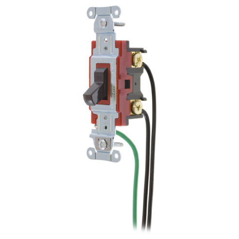 HUBBELL WIRING DEVICE-KELLEMS 1222PWB Toggle Switch, Double Pole, 20A, 120/277VAC, Brown | BC8MCB