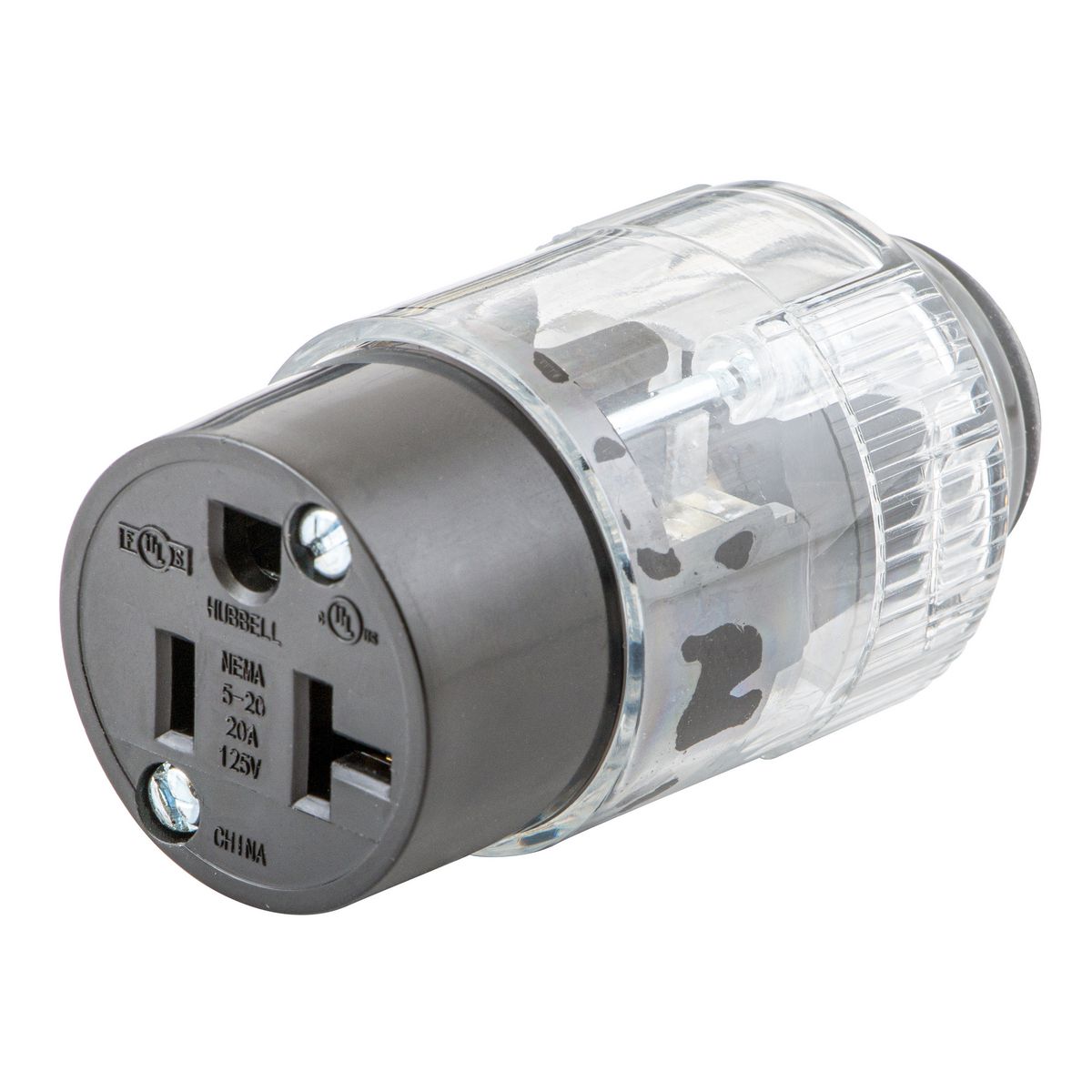HUBBELL WIRING DEVICE-KELLEMS 520LC Connettore, 20A 125V, 5-20R, illuminato | CE6QYB