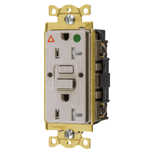 Gfci Receptacle, Ig, 20A 125V, 2-P 3-W Grounding, 5-20R, Light Almond